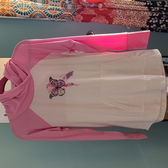 LuLaRoe Amber hoodie with butterfly - Picture 1 of 3